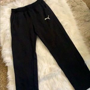 puma sweatpants open bottom